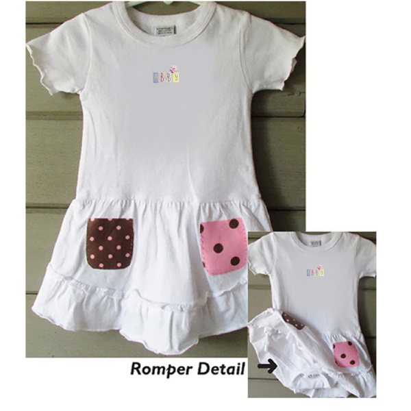 personalized infant/toddler dress with rompers