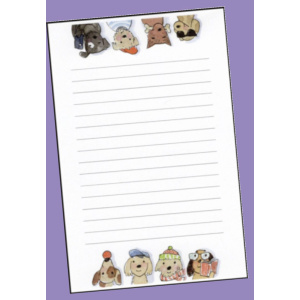 dog notepad, notepad with fun dog illustrations, gifts for dog owners
