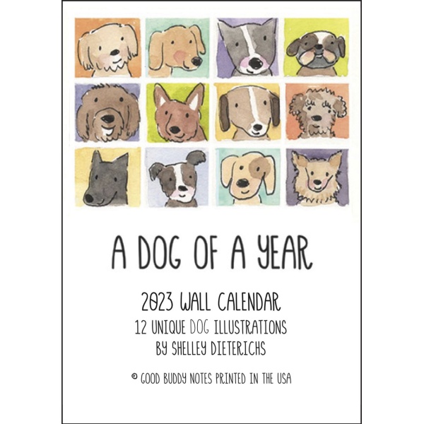 2023 dog calendar, illustrated dog calendar, funny dog calendars, dog owner's calendar, dog lovers calendar, 2023 dog and cat calendars
