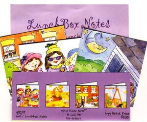 Set of lunch box notes