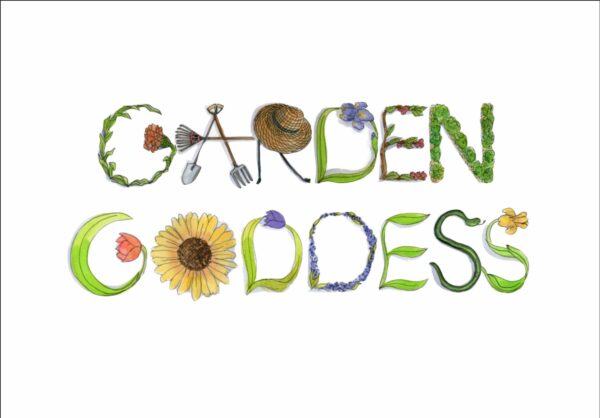 The Garden Card - Garden Goddess is written on a white background.