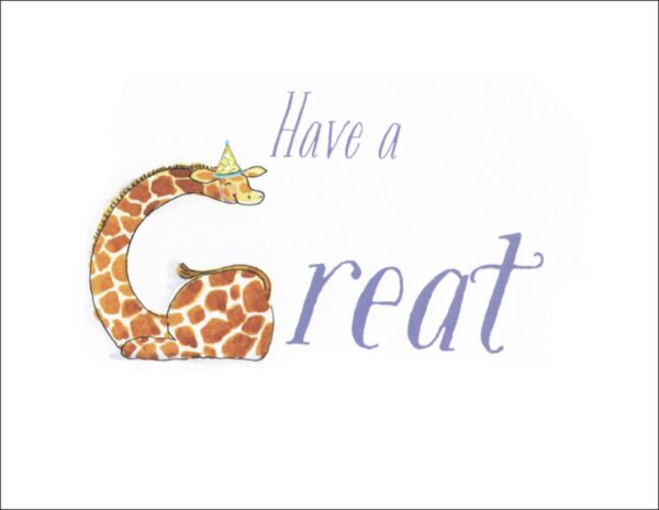 Illustrated Zoo Animal Alphabet Birthday Card