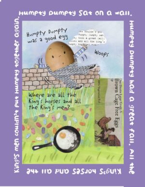 A picture of humpty dumpty with an egg in it.