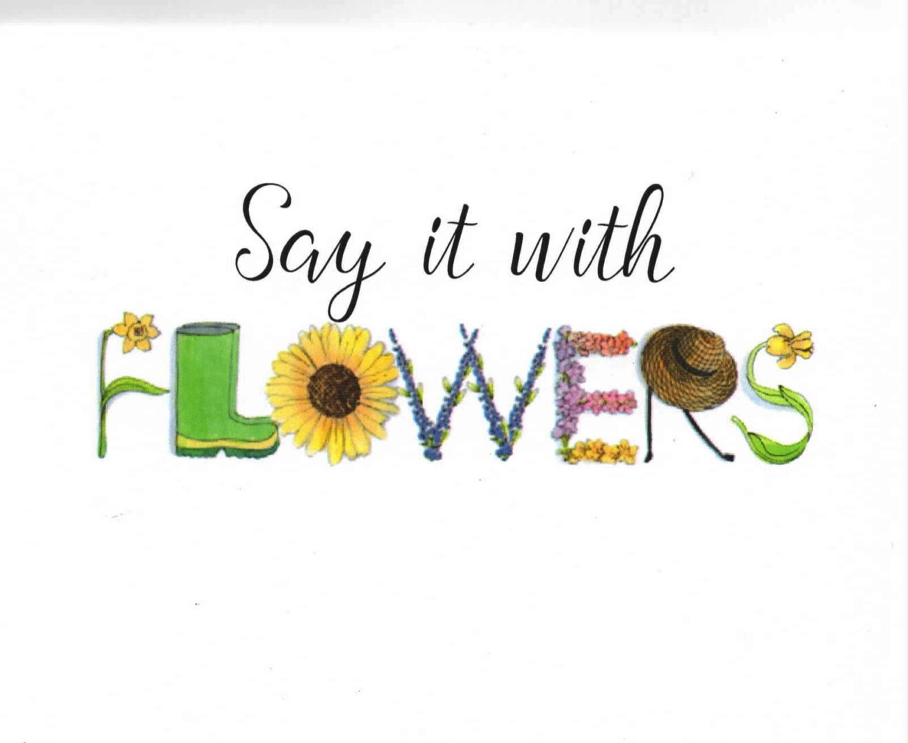 Garden Card - Say It With Flowers Happy Birthday Card
