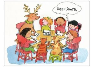 A group of children sitting around a table.