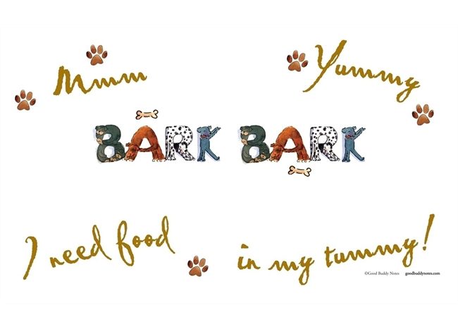 Placemat Dog Good Buddy Notes
