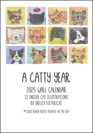 Illustrations of cats on calendar cover