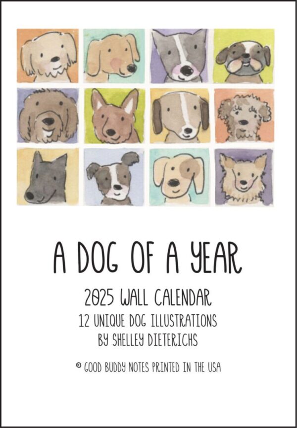 Cover of an illustrated dog calendar