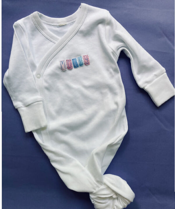 Baby Boy or Baby Girl Personalized Sleep Gown - Image 2