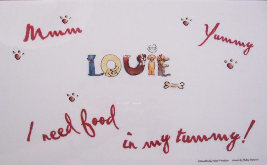 Personalized Dog Food Placemat