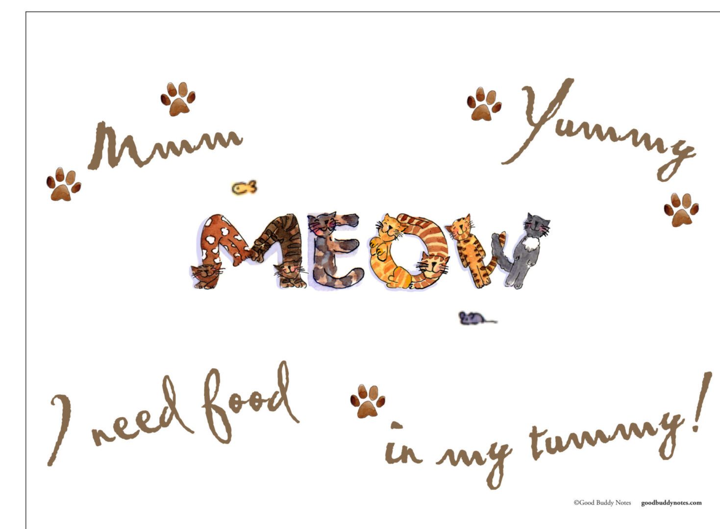 MEOW Cat Placemat