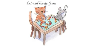A cat and mouse game with two mice