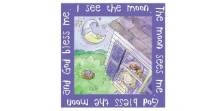 A picture of the moon and god bless me.